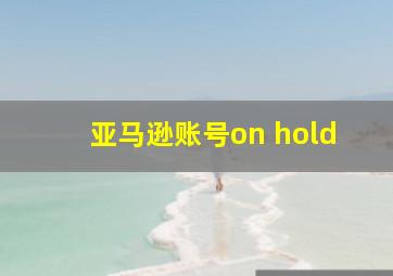 亚马逊账号on hold